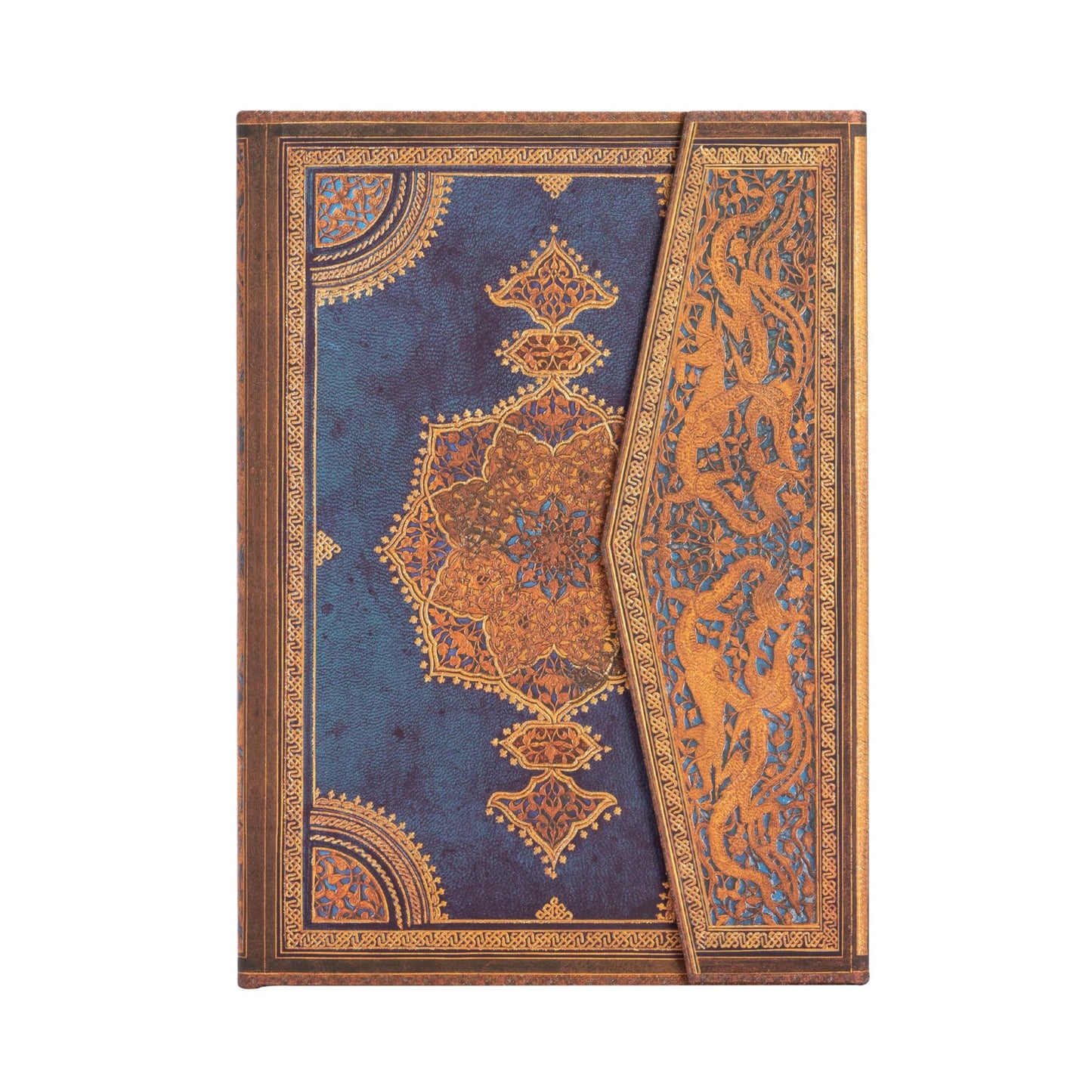 Safavid Indigo Midi Lined Hardcover Journal, 144pg, 120GSM by Paperblanks (Safavid Binding Art)