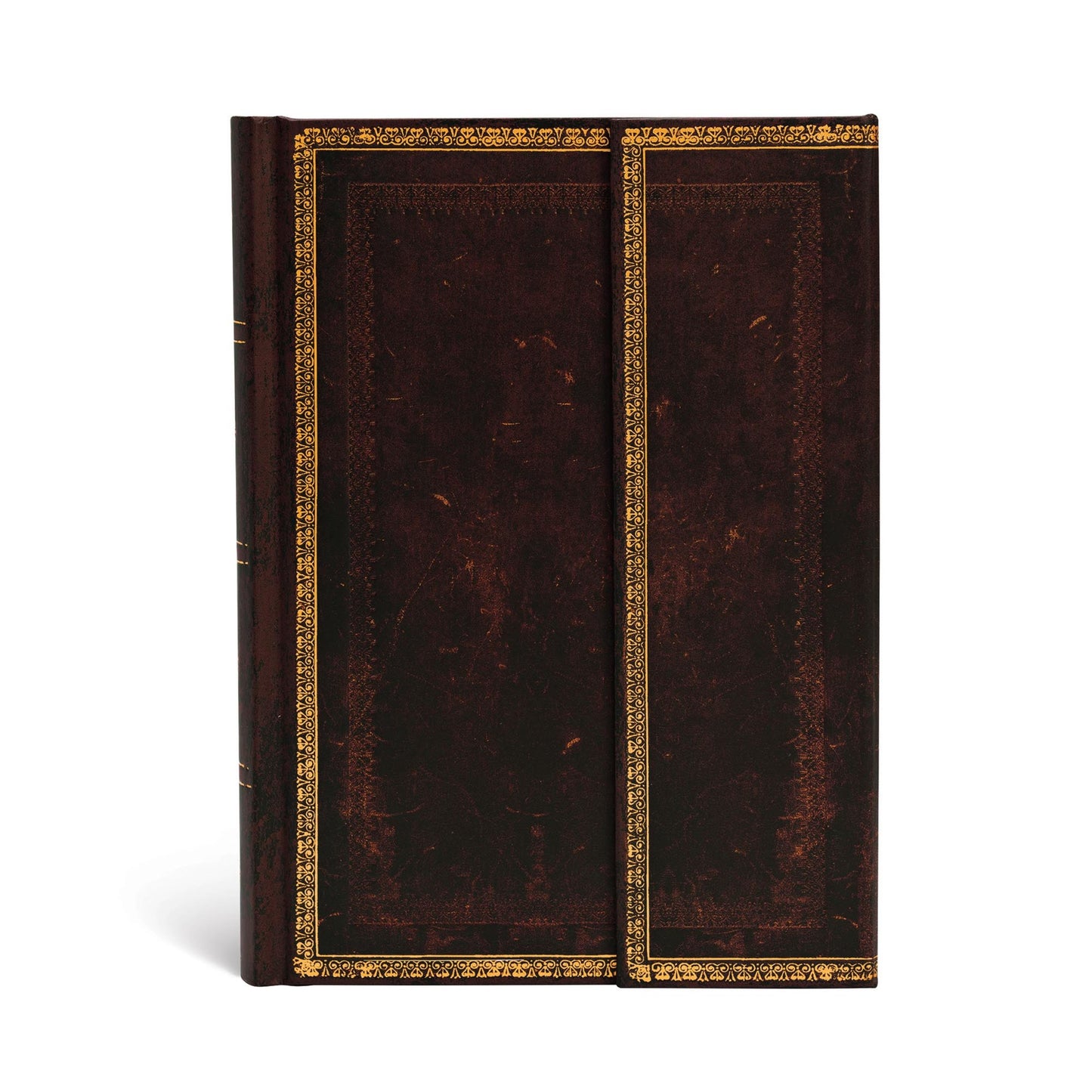 Black Moroccan Midi Lined Hardcover Journal, 144pg, 120GSM by Paperblanks (Old Leather Collection)
