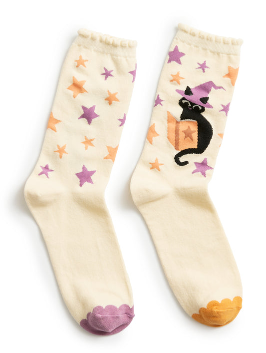 Witchy Cat Socks - Large