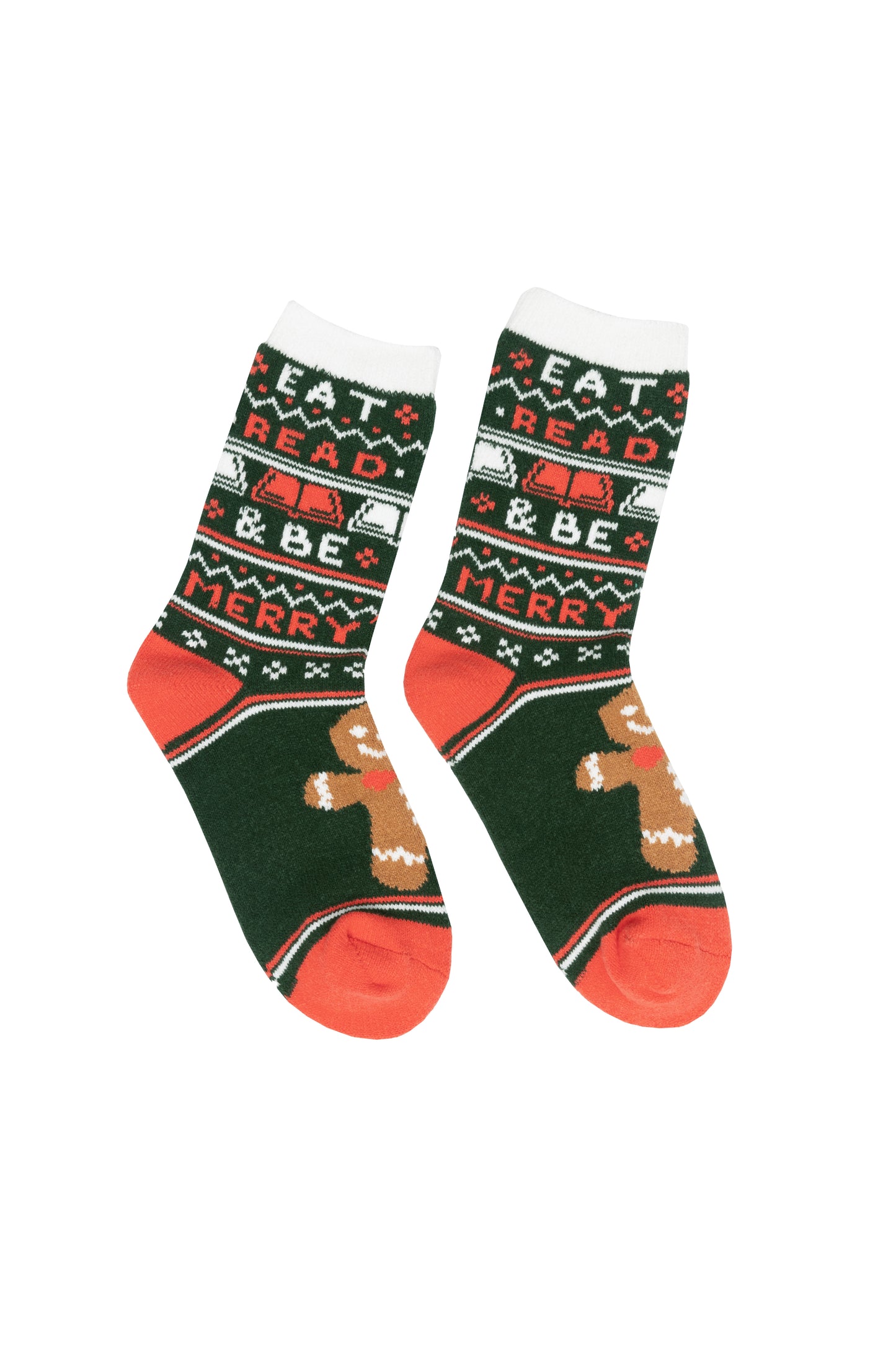 Eat, Read, &amp; Be Merry Cozy Socks - Small