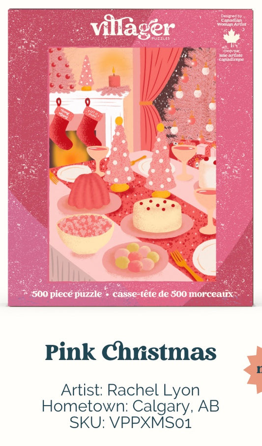 Villager Puzzle - Pink Christmas 500pc